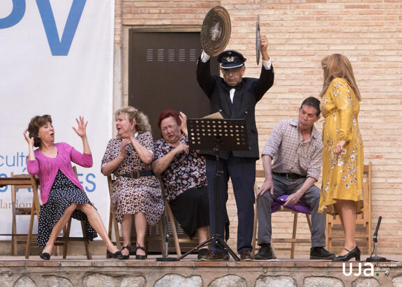 Momento de la representación de la obra. Fotografía: Fernando Mármol