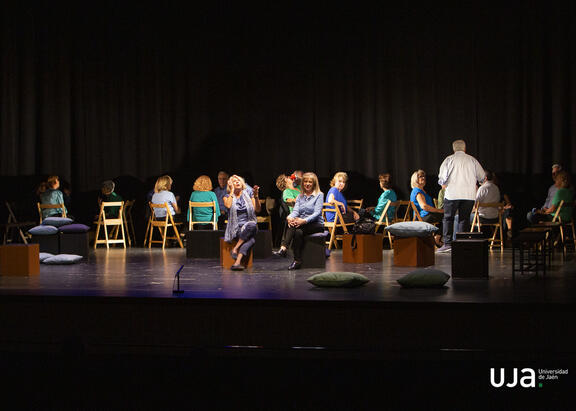 Momento de la representación teatral. Fotografía: Fernando Mármol