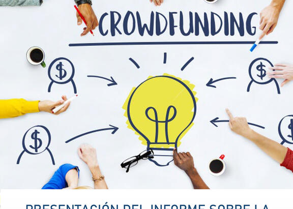 Cartel de la jornada sobre crowdfunding.