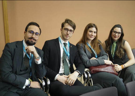 Integrantes del Aula de Debate de la UJA participantes en la III Copa Mediterránea.