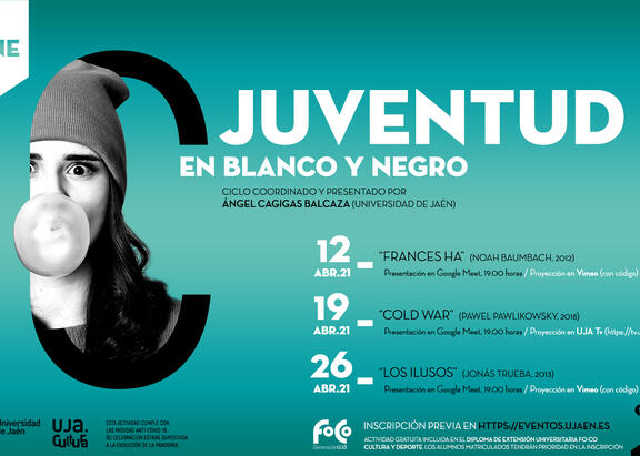 Cartel del ciclo de cine 'Juventud en blanco y negro'.