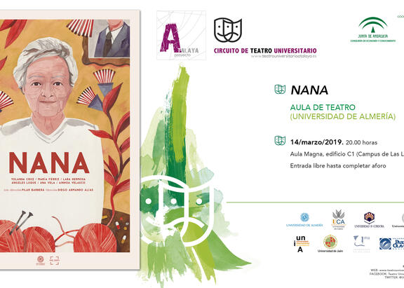 Cartel de la representación teatral de 'Nana', por el Aula de teatro de la Universidad de Almería.
