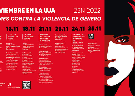 Cartel de ‘Noviembre en la UJA: un mes contra la violencia de género’