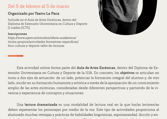 Cartel de la actividad.