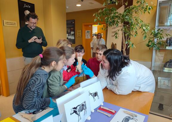 Estudiantes, en el Instituto Andaluz Universitario de Arqueología Ibérica.