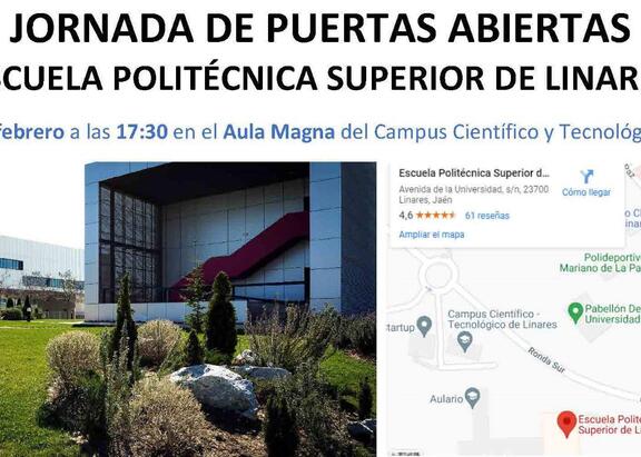 Cartel de la Jornada de Puertas Abiertas en la EPSL.