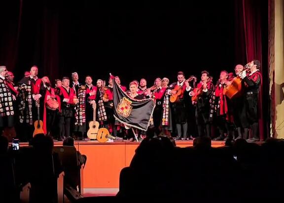 La Tuna de Peritos de Jaén, durante la celebración del VII Certamen de Tunas “Ciudad de Jerez”