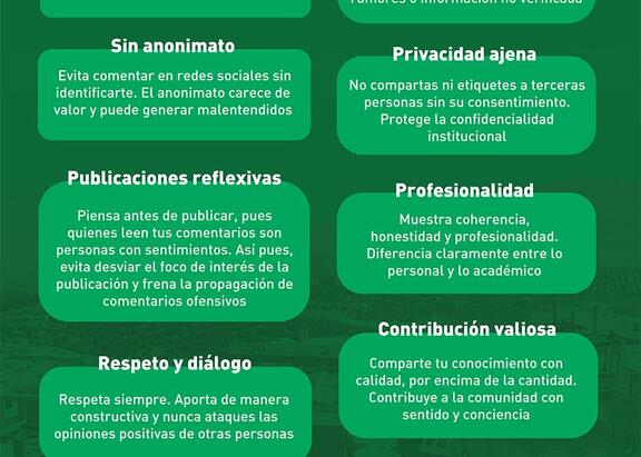 Decálogo del Código Ético para el uso de las redes sociales de la Universidad de Jaén