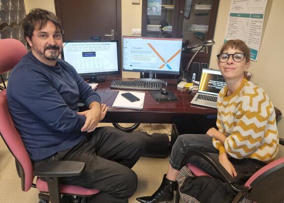 Los investigadores de la UJA, Eduardo Fernández y Florencia Almonacid.