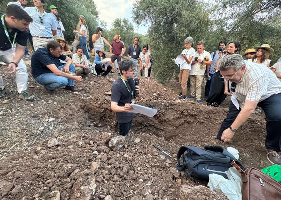Visita de campo a Villanueva del Arzobispo, a una parcela de ensayo del proyecto.