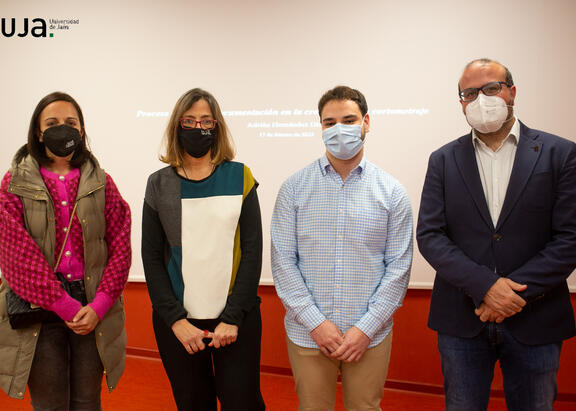 De izquierda a derecha, Marta Torres, Mª Paz López Peláez, Adrián Hernández y Felipe Serrano. Fotografía: Fernando Mármol