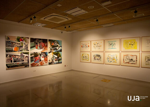 Exposición de Luis Gordillo, en la Antigua Escuela de Magisterio. Fotografía: Fernando Mármol.