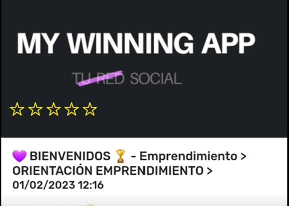Inicio de 'MY WINNING UJA'.