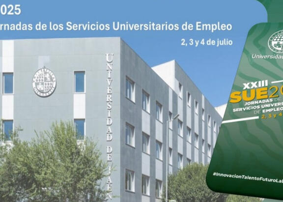 Cartel de la página web de las XXIII Jornadas de los Servicios Universitarios de Empleo.