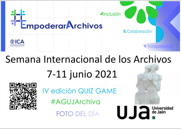 Cartel de la conmemoración de la Semana Internacional de los Archivos en la UJA.