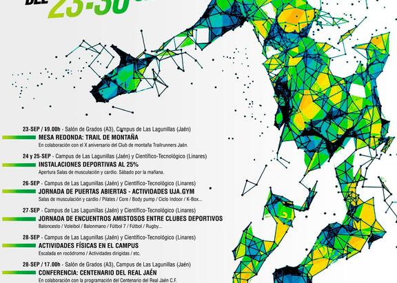 Cartel de la Semana Europea del Deporte en la UJA.