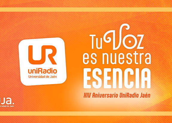 Cartel del XIV aniversario de UniRadio Jaén.