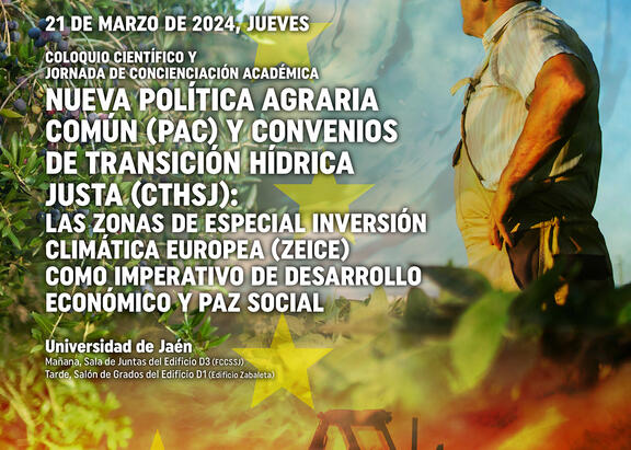  Cartel de la jornada sobre transición hídrica socialmente justa.