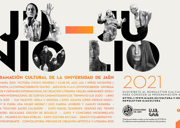 Cartel de la programación cultural para los meses de junio y julio de la UJA.