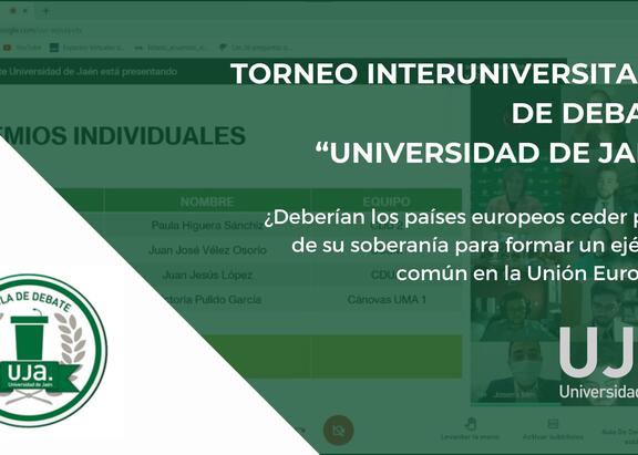 Cartel del Torneo Interuniversitario de debate 'Universidad de Jaén'.