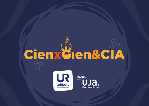 Cartel del nuevo espacio de UniRadio Jaén, ‘CIEN x CIEN&CIA’ .
