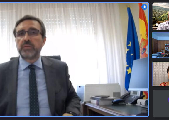 Acto de clausura 'online' de los cursos.