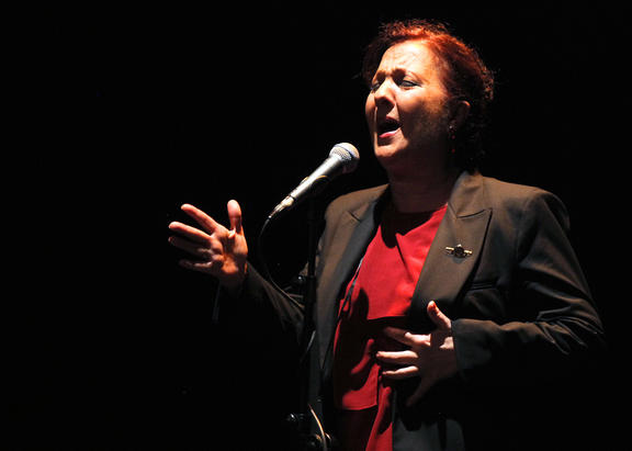 Carmen Linares, en un concierto ofrecido anteriormente en la Universidad de Jaén.