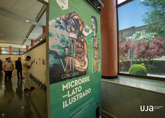 Exposición de microrrelato ilustrado.