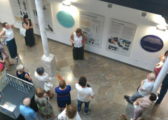 Inauguración de la exposición, en el museo de Baza.