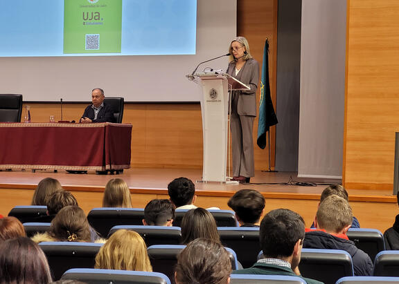Intervención de la Vicerrectora de Estudiantes y Empleabilidad de la UJA.