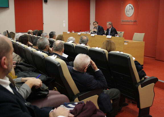 Juan Gómez y Francisco Vañó, en la inauguración de las jornadas.