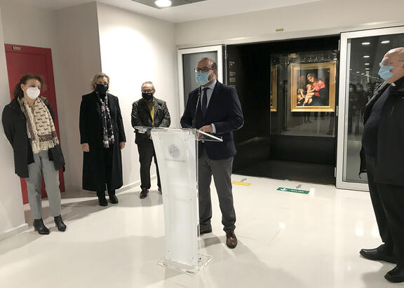 Intervención del Vicerrector de Proyección de la Cultura y Deporte, en la inauguración de la muestra.