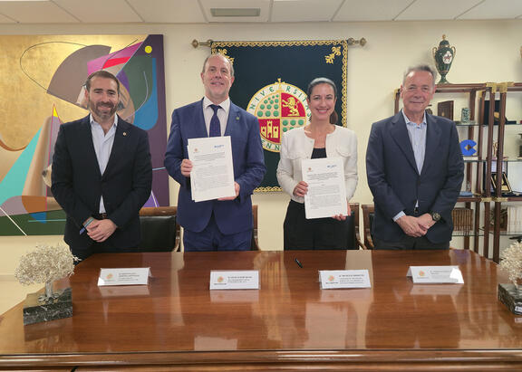 De izquierda a derecha, José Ignacio González, Nicolas Ruiz, Michelle Riebeling y Alberto López.