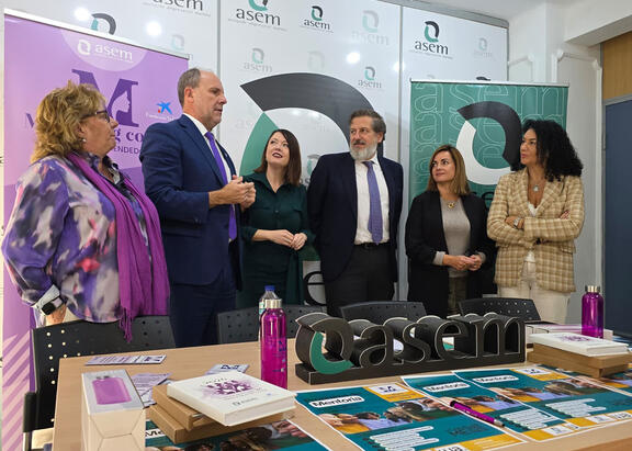 Representantes de la UJA y ASEM, en la presentación de esta iniciativa.