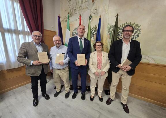Manuel Parras, Luis Parras, Nicolás Ruiz, Mª Dolores Rincón y Juan Gómez.