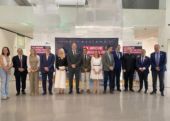 Representantes institucionales, en la presentación de La Noche Europea de los Investigadores 2024.