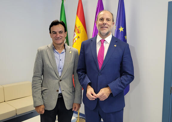 El Rector de la UJA Nicolás Ruiz y el alcalde de Jaén Agustín González.