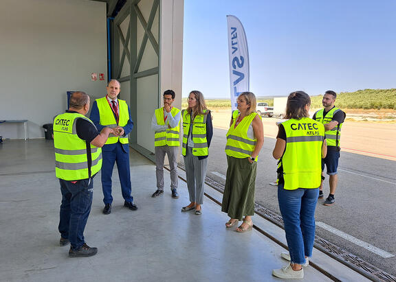Un momento de la visita realizada a las instalaciones ATLAS CATEC en la provincia de Jaén.