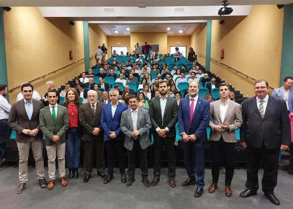 Representantes institucionales, en el acto de celebración del 20 aniversario de Andaltec.