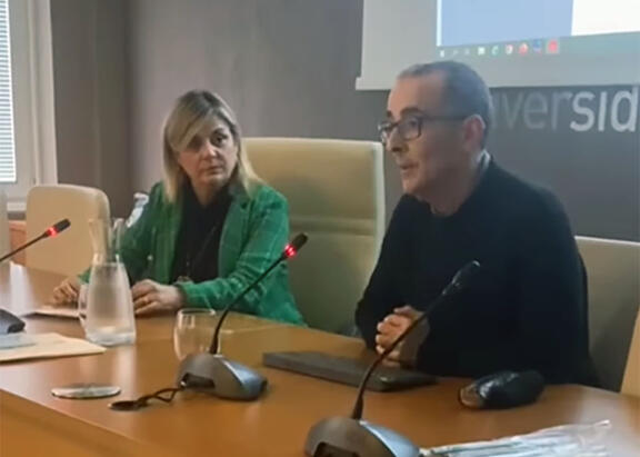 Inauguración del encuentro a cargo de Mª Victoria López y Francisco Navarro.