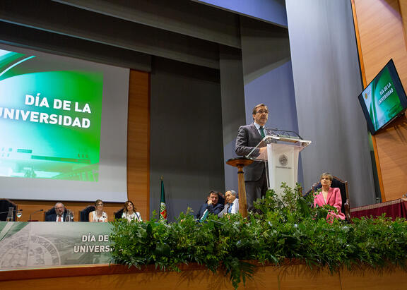 Intervención del Rector de la Universidad de Jaén.