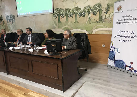 Un momento de la intervención del Rector de la UJA.