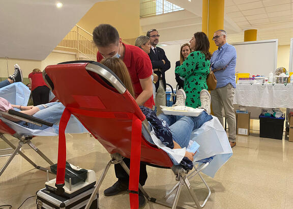 Extracciones de sangre en el Aulario B4 del Campus Las Lagunillas.