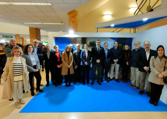 El Rector de la UJA, junto a miembros del Equipo de Dirección y responsables de centros, en la inauguración de Encuentros UJA.