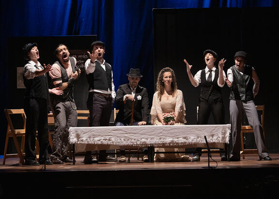 Representación de 'La luna llena sobre el Soho', en el pasado Festival 'UJA Escena'.
