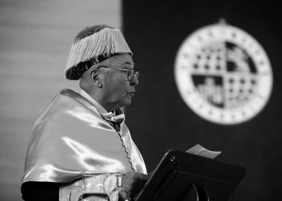 Mario Torelli, en su investidura como Doctor Honoris Causa de la UJA en 2013.