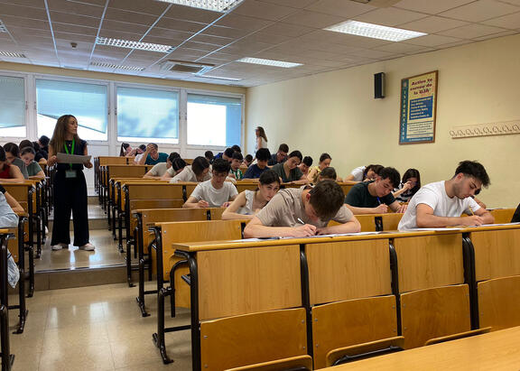 Realización de la prueba en una de las sedes del Campus Las Lagunillas.