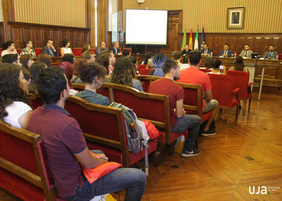 Intervención del Rector, durante el acto celebrado en Diputación.