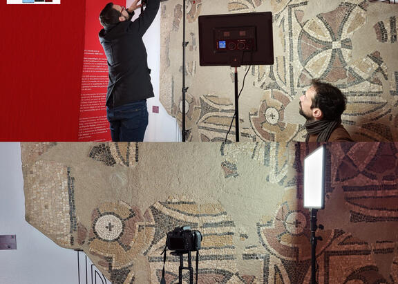 Análisis fotográfico del mosaico de Casablanca (Museo Arqueológico de Linares-Monográfico de Cástulo).