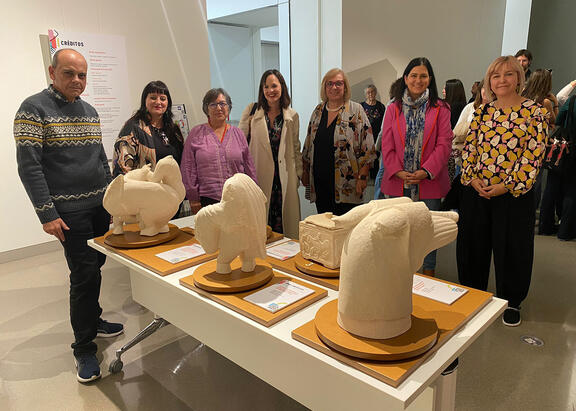 De izquierda a derecha, Alberto Sánchez, Carmen Rueda, Concha Choclán, Pilar López, Carmen Rísquez, Manuela Ortega y Ana Belén Herranz.